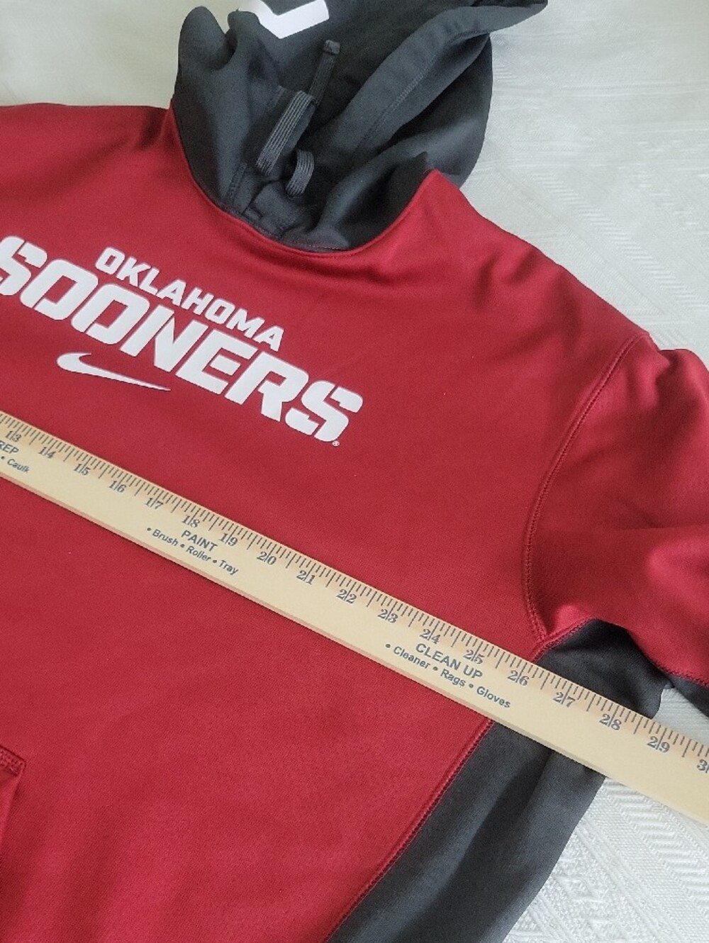 Nike Men's Crimson & Black Crewneck Hoodie with Oklahoma Sooners Logo - Picture 3 of 6